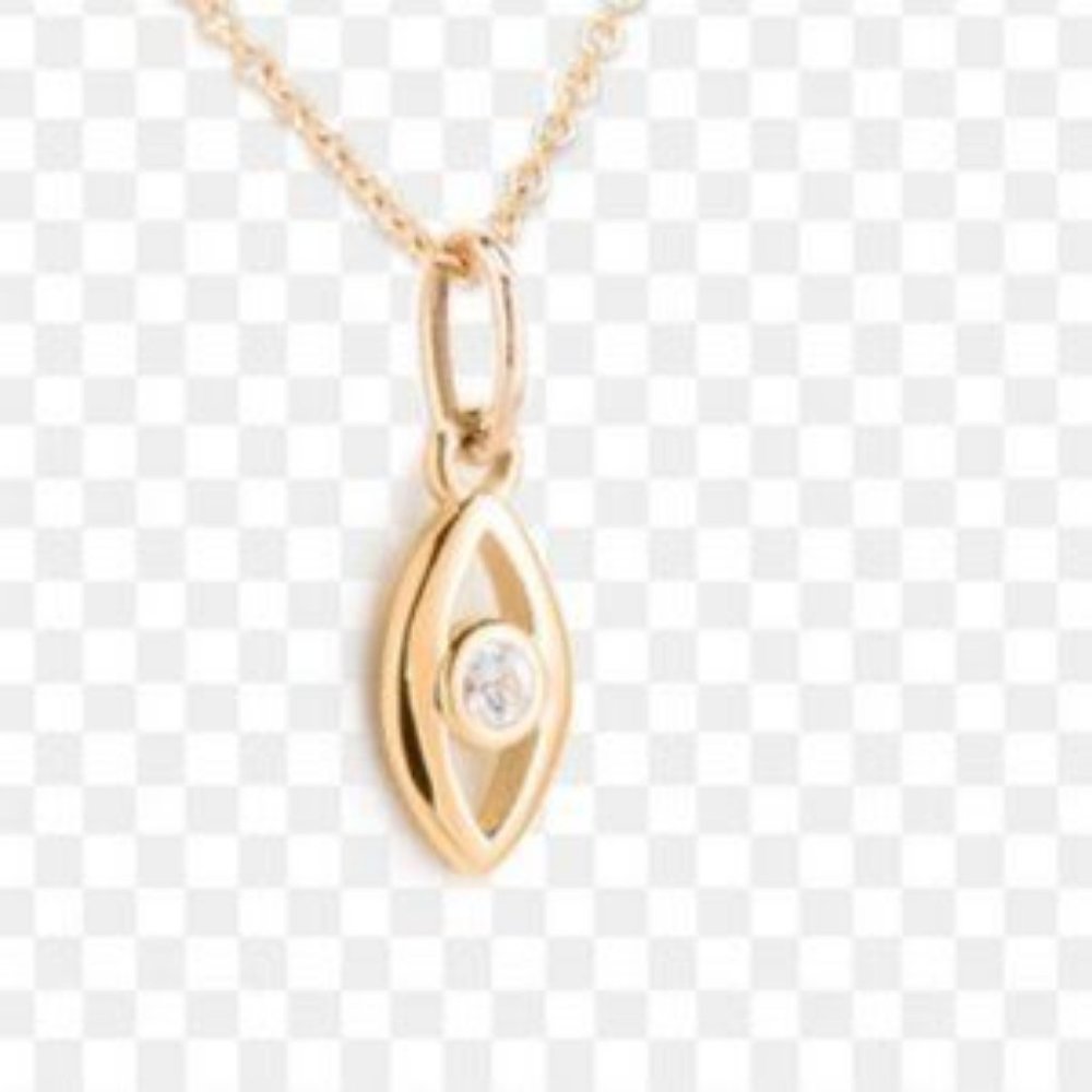 Mejuri White Sapphire Evil Eye Charm